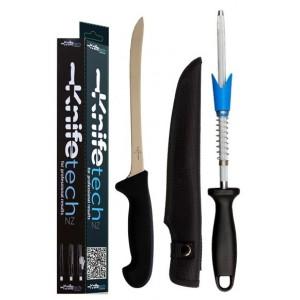 Filleting Knife, VSharpner and Sheath Gift Set